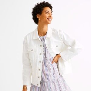 Madewell White Jean Jacket Oversized XS